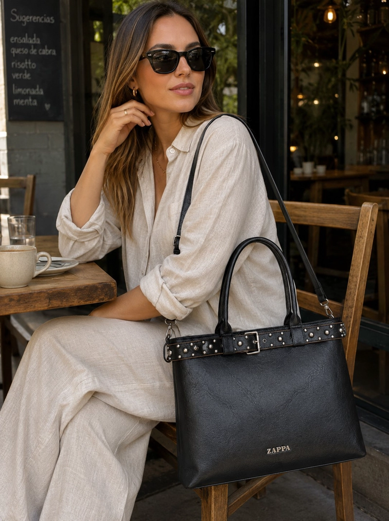 CARTERA TOTE XL DETALLE CINTRUON ZAPPA - ZAM093X