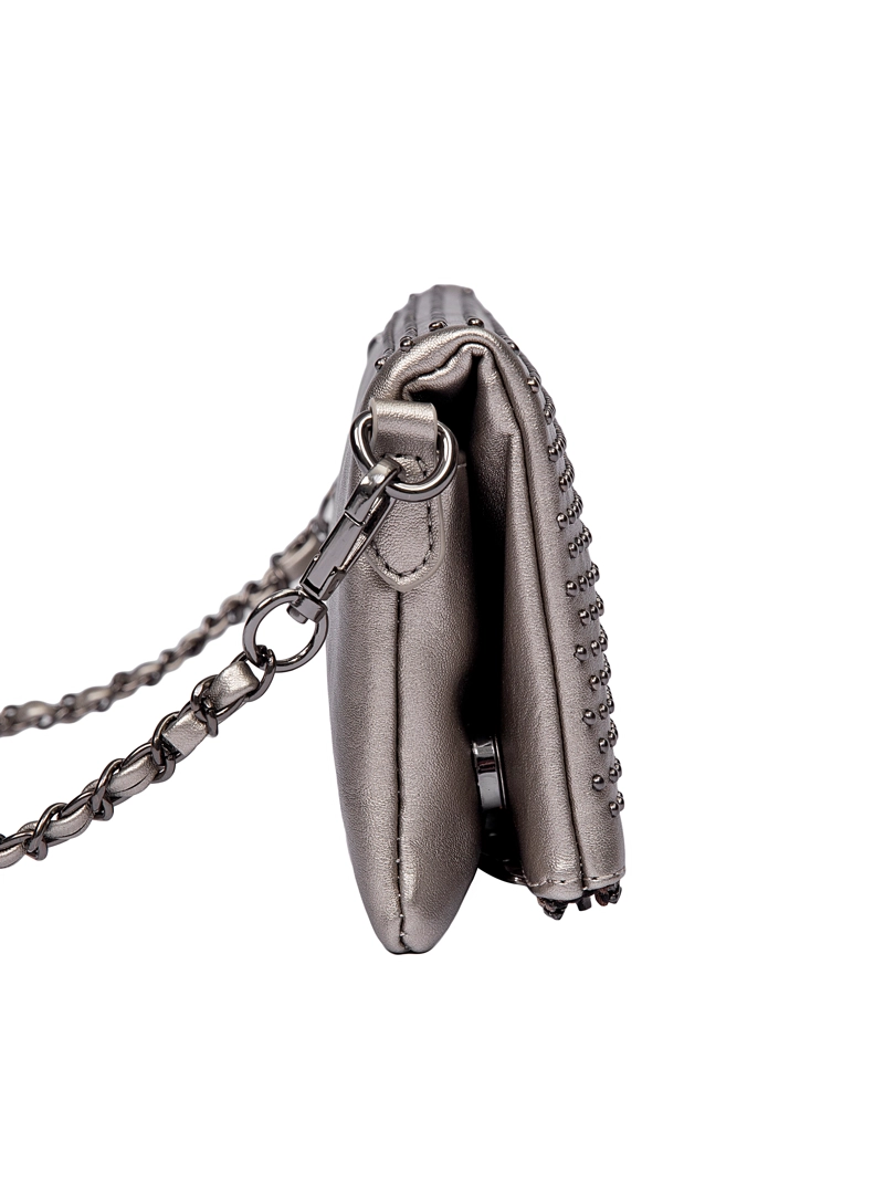 CARTERA BANDOLERA FIESTA DETALLE TACHAS ZAPPA - ZAM097X | PLATEADO - 5