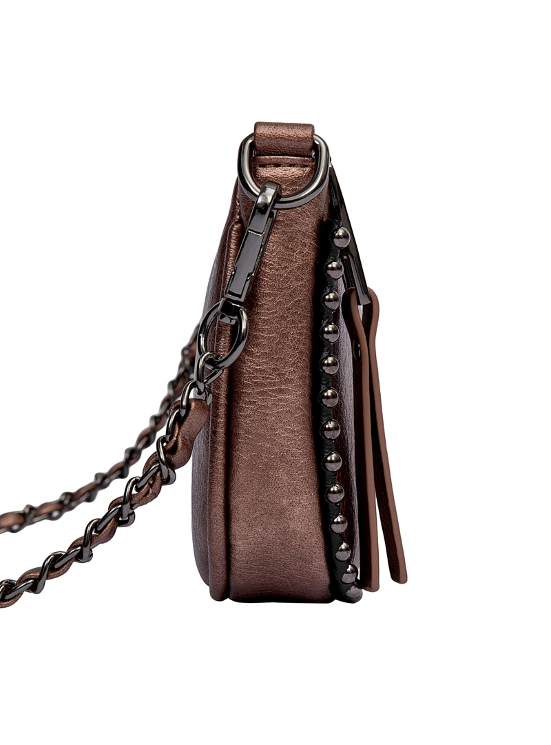 MINI CARTERA FIESTA CON ESFERAS Y TACHAS ZAPPA - ZAM099X | DORADO OSCURO - 5