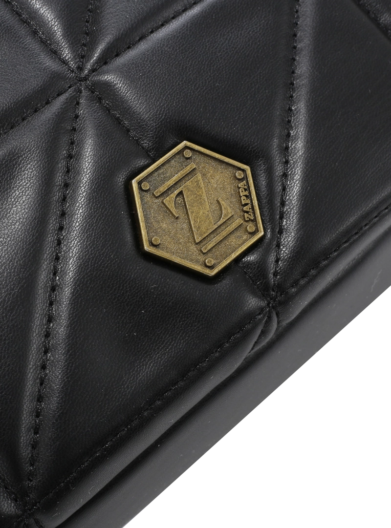 CARTERA TOTE QUILT Y CADENA ZAPPA - ZAM104X | NEGRO - 6