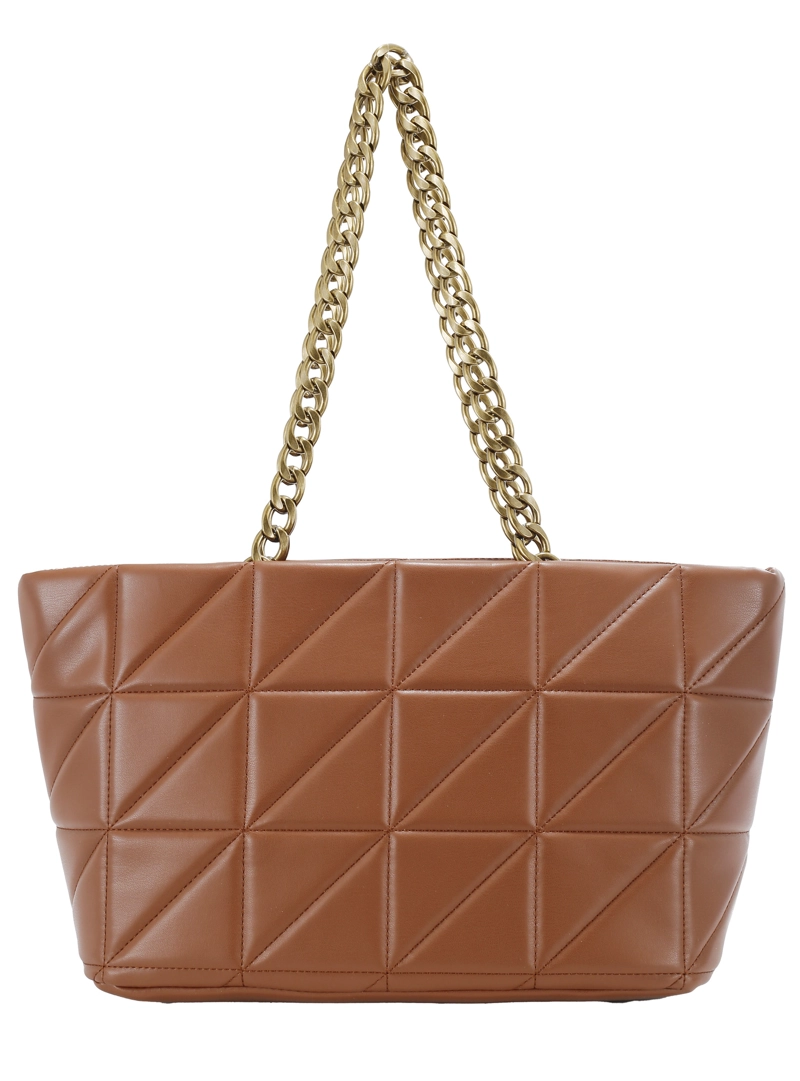 CARTERA TOTE QUILT Y CADENA ZAPPA - ZAM104X | MARRON CLARO - 2