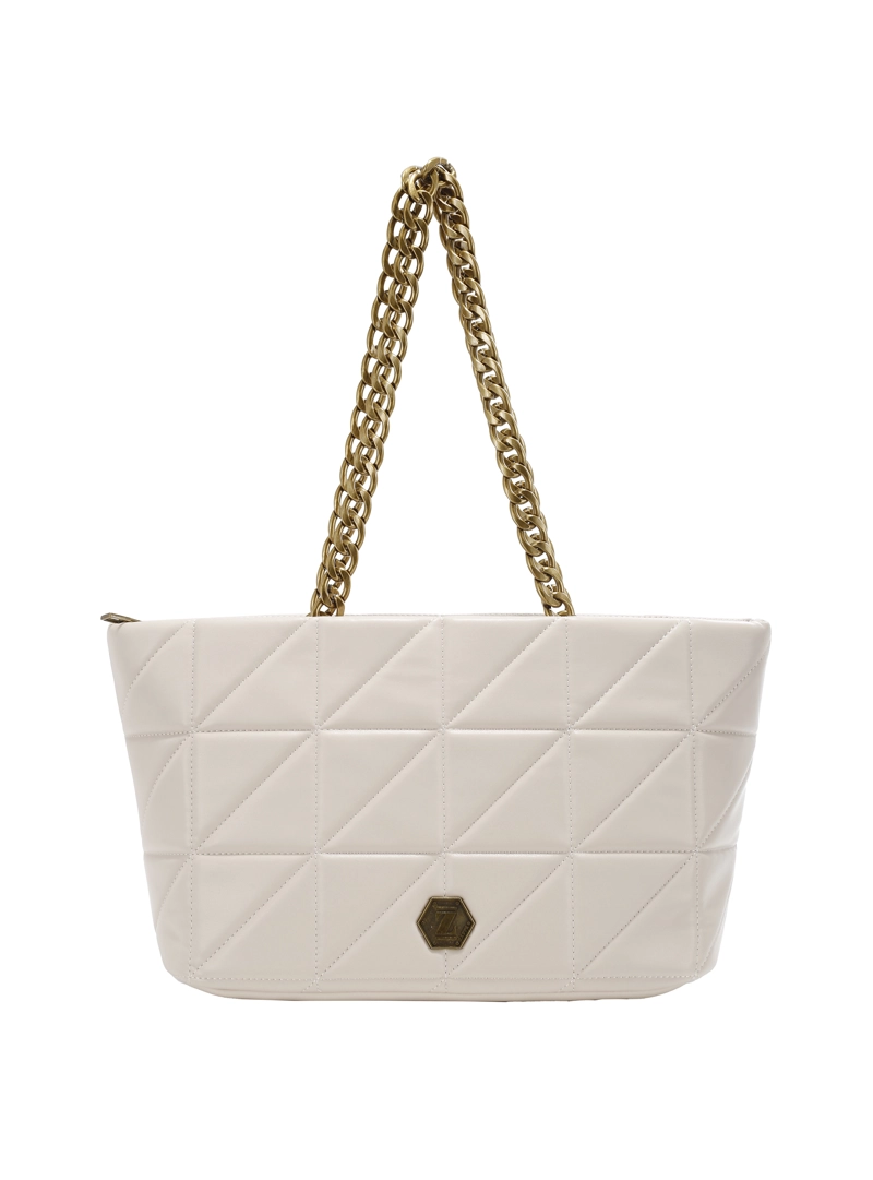 CARTERA TOTE QUILT Y CADENA ZAPPA - ZAM104X | MARRON CLARO - 6