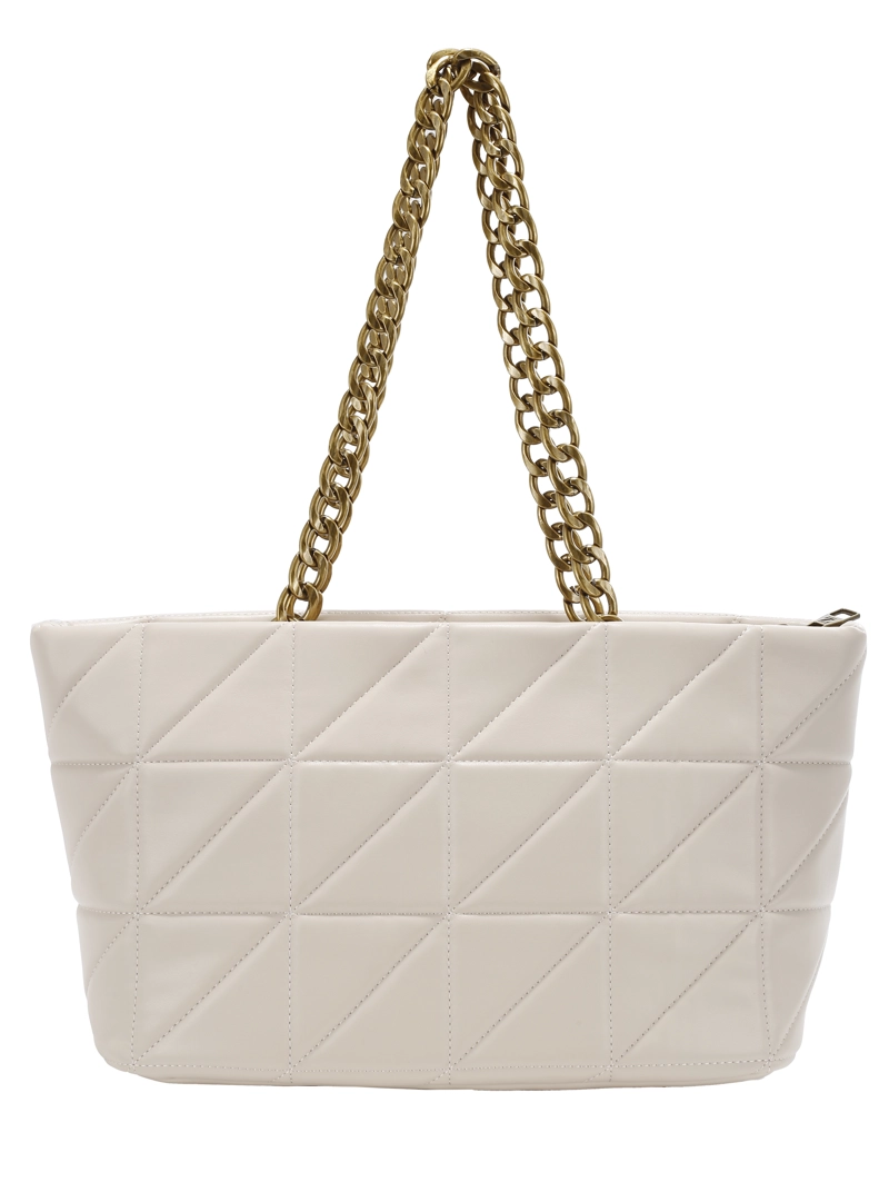 CARTERA TOTE QUILT Y CADENA ZAPPA - ZAM104X | MARRON CLARO - 7