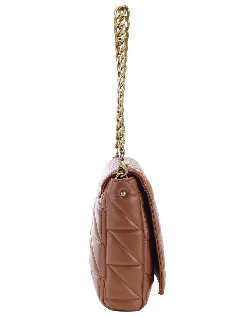 CARTERA BANDOLERA QUILT Y CADENA ZAPPA - ZAM103X | MARRON CLARO - 4