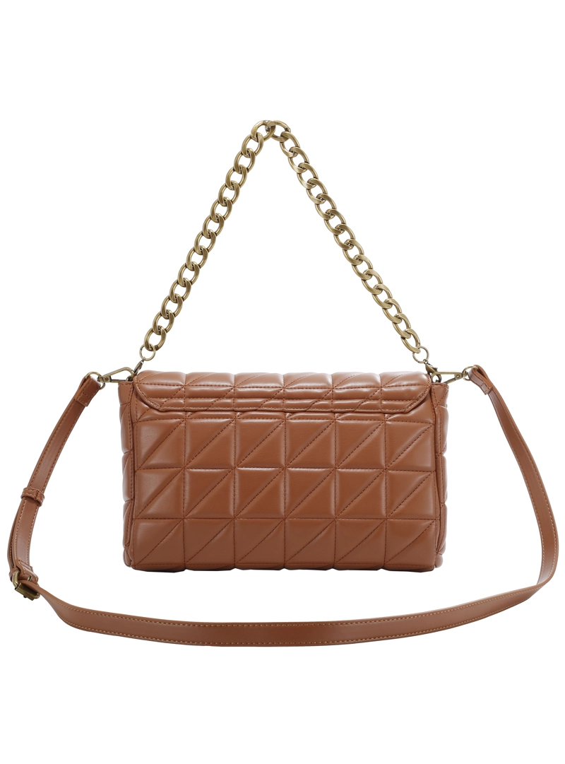 CARTERA BANDOLERA QUILT Y CADENA ZAPPA - ZAM103X | MARRON CLARO - 5
