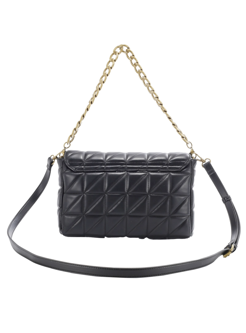 CARTERA BANDOLERA QUILT Y CADENA ZAPPA - ZAM103X | NEGRO - 5