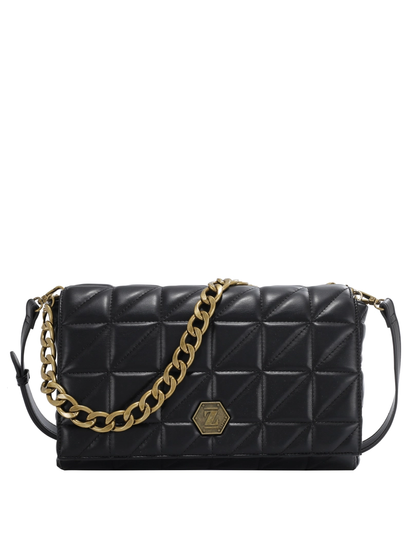 CARTERA BANDOLERA QUILT Y CADENA ZAPPA - ZAM103X | NEGRO - 7