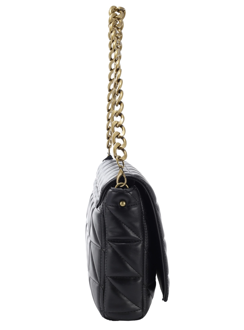 CARTERA BANDOLERA QUILT Y CADENA ZAPPA - ZAM103X | NEGRO - 9