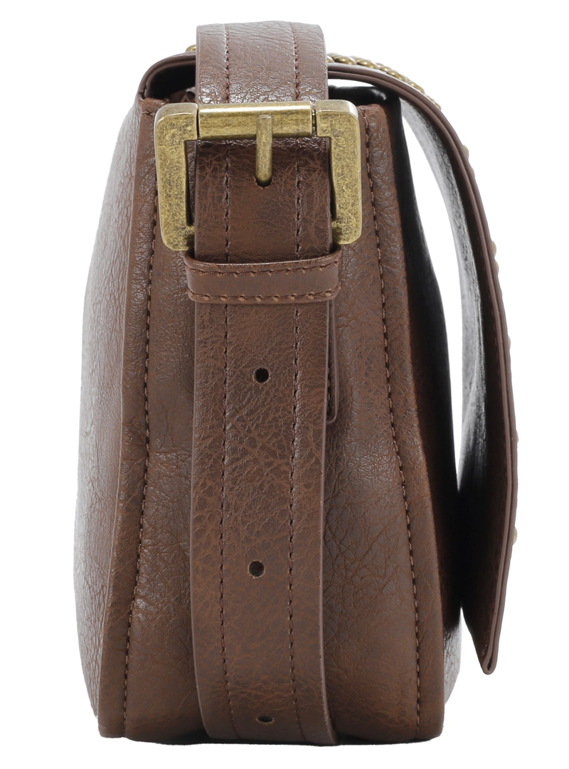 CARTERA BANDOLERA DETALLE TACHAS ZAPPA - ZAM105X | MARRON OSCURO - 4