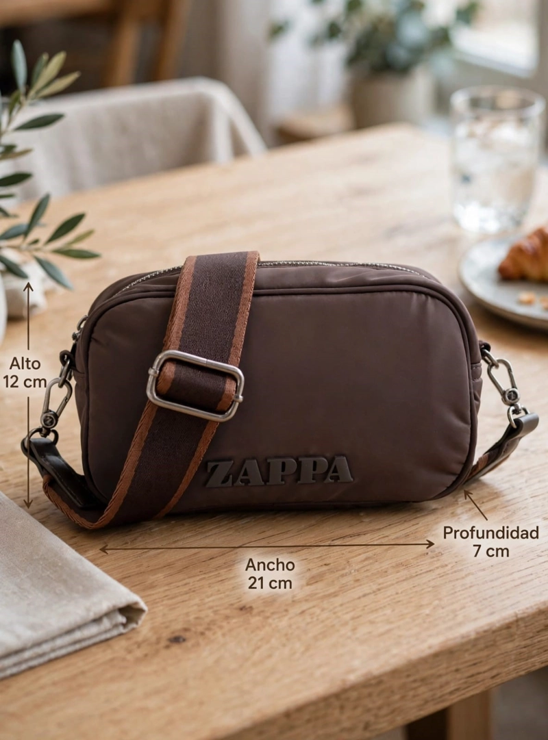 CARTERA BANDOLERA LIVIANA ZAPPA - ZAM107X | MARRON OSCURO - 2