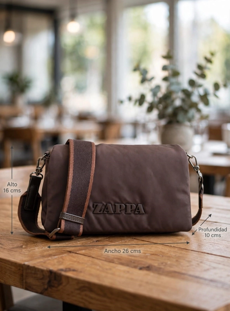 CARTERA BANDOLERA LIVIANA ZAPPA - ZAM108X | MARRON OSCURO - 2