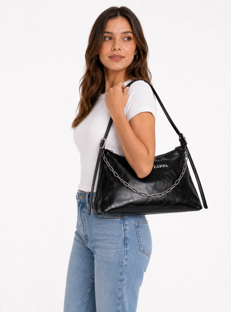 CARTERA TOTE DETALLE CADENA ZAPPA - ZAM110X | NEGRO - 1