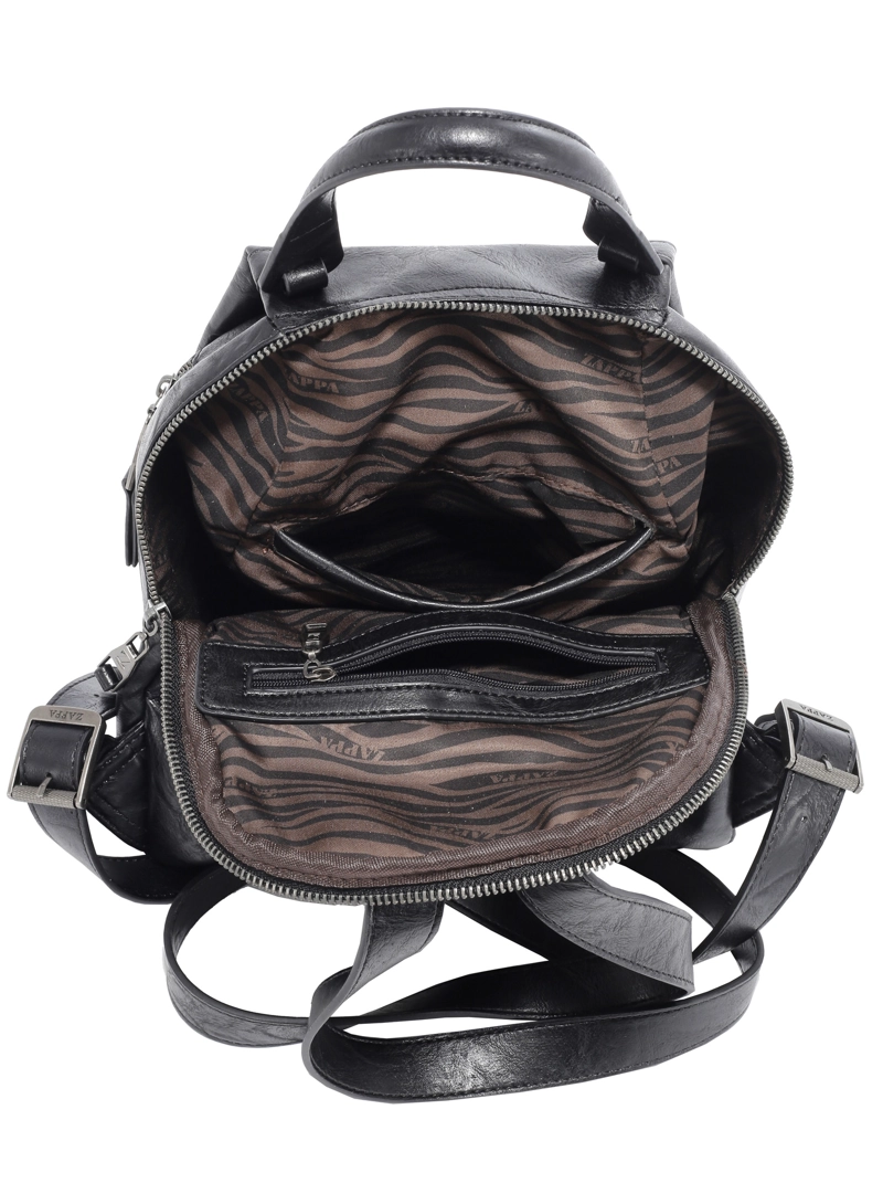MOCHILA MUJER EFECTO VINTAGE ZAPPA - ZAM112X | NEGRO - 5