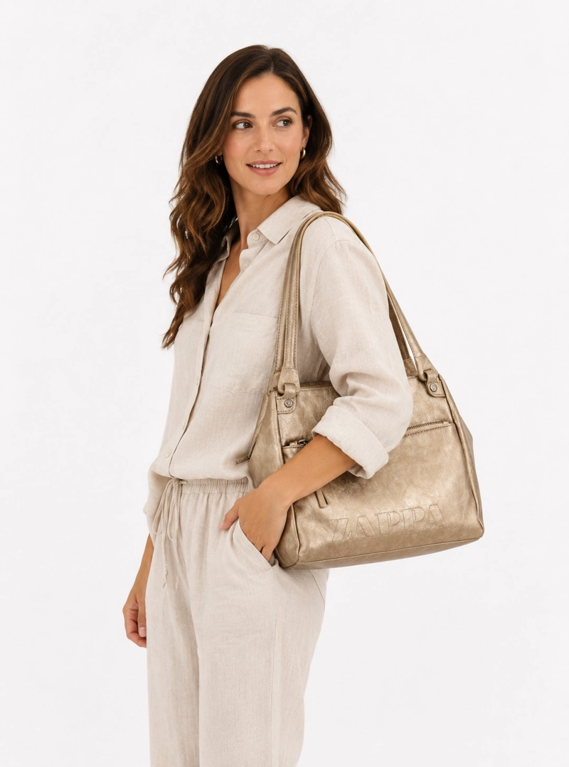 CARTERA TOTE EFECTO VINTAGE ZAPPA - ZAM113X | DORADO