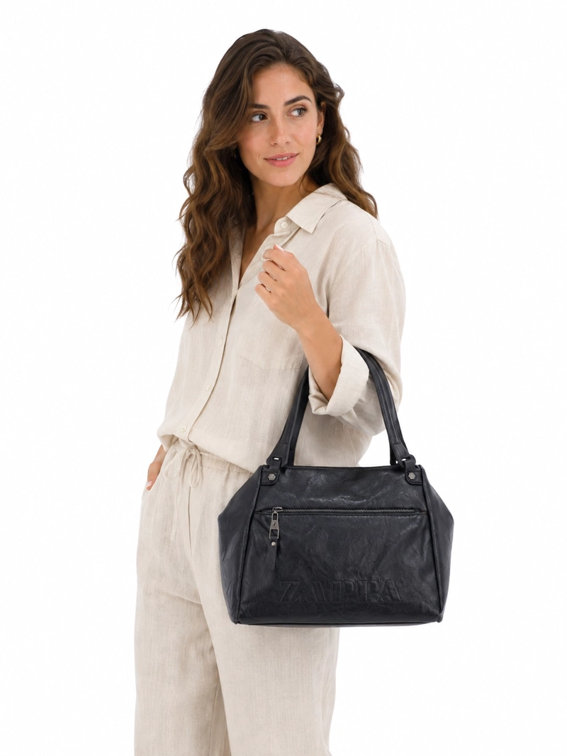 CARTERA TOTE EFECTO VINTAGE ZAPPA - ZAM113X | NEGRO - 1