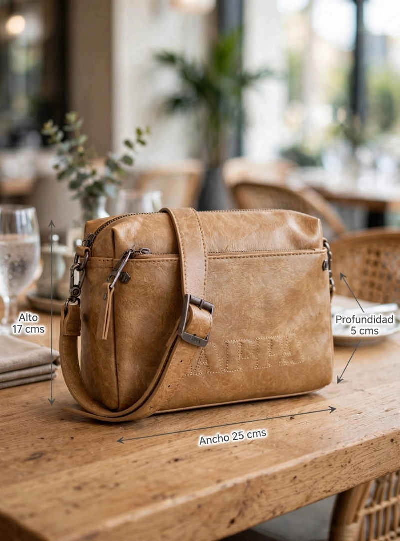 CARTERA BANDOLERA EFECTO VINTAGE ZAPPA - ZAM114X | MARRON - 2