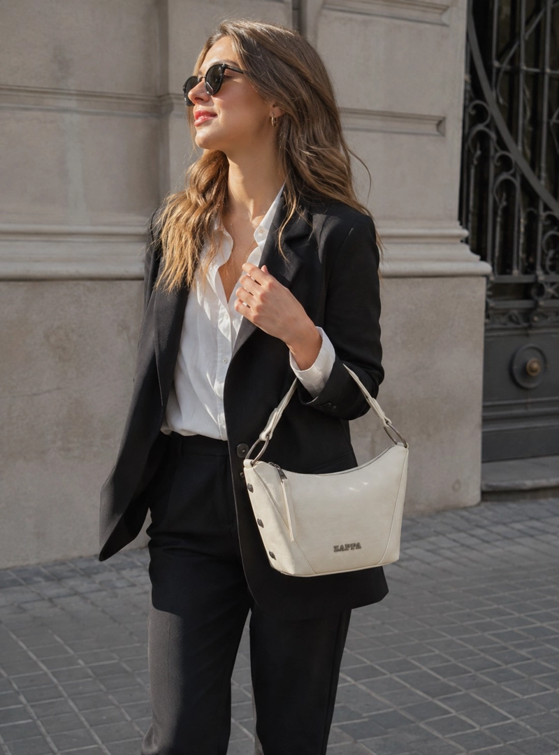 CARTERA TOTE CON TACHAS ZAPPA - ZAM116X | BLANCO - 1