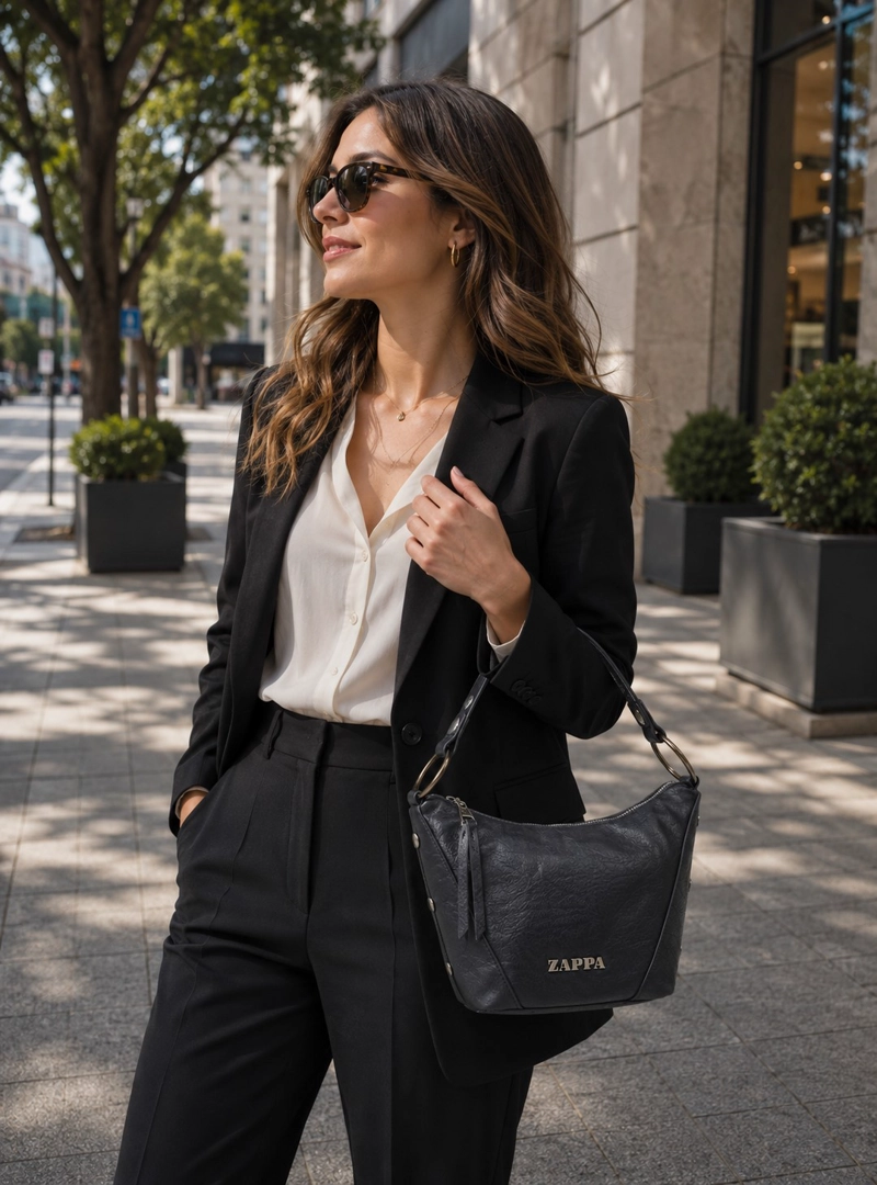 CARTERA TOTE CON TACHAS ZAPPA - ZAM116X | NEGRO - 1