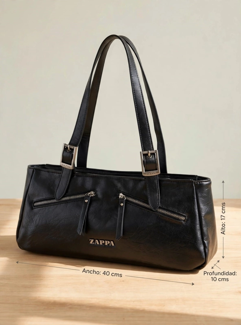 CARTERA TOTE BAGUETTE ZAPPA - ZAM086X | NEGRO - 2