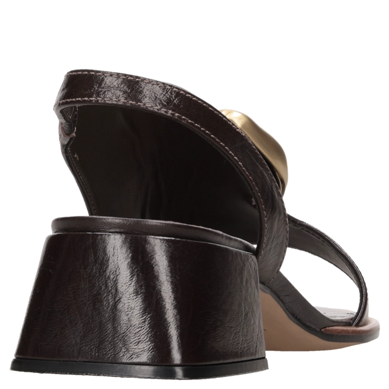 SANDALIA CASUAL MUJER MINGO - MIM0224 | MARRON OSCURO - 3