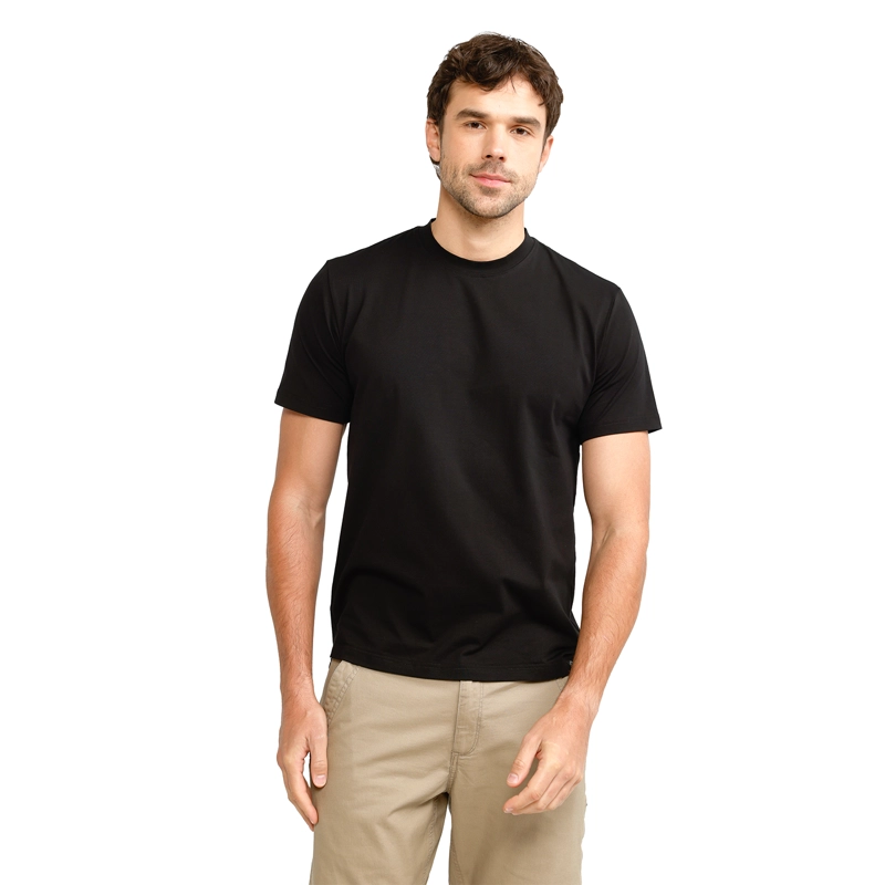POLERA HOMBRE ALGODON-SPANDEX MANGA CORTA BASICA PANAMA JACK - PJH041M | NEGRO - 2