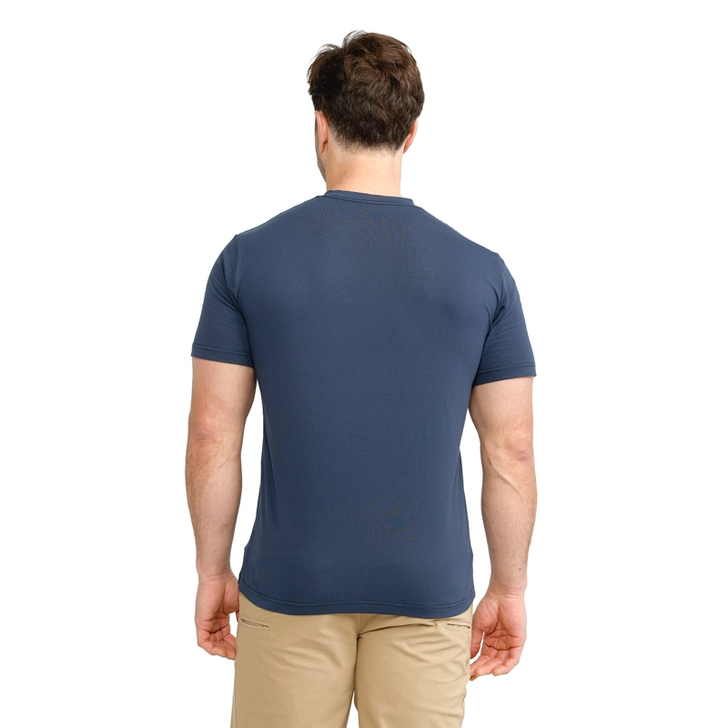POLERA HOMBRE ALGODON-SPANDEX MANGA CORTA BASICA PANAMA JACK - PJH041M | NEGRO - 7