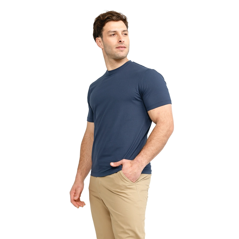 POLERA HOMBRE ALGODON-SPANDEX MANGA CORTA BASICA PANAMA JACK - PJH041M | NEGRO - 9