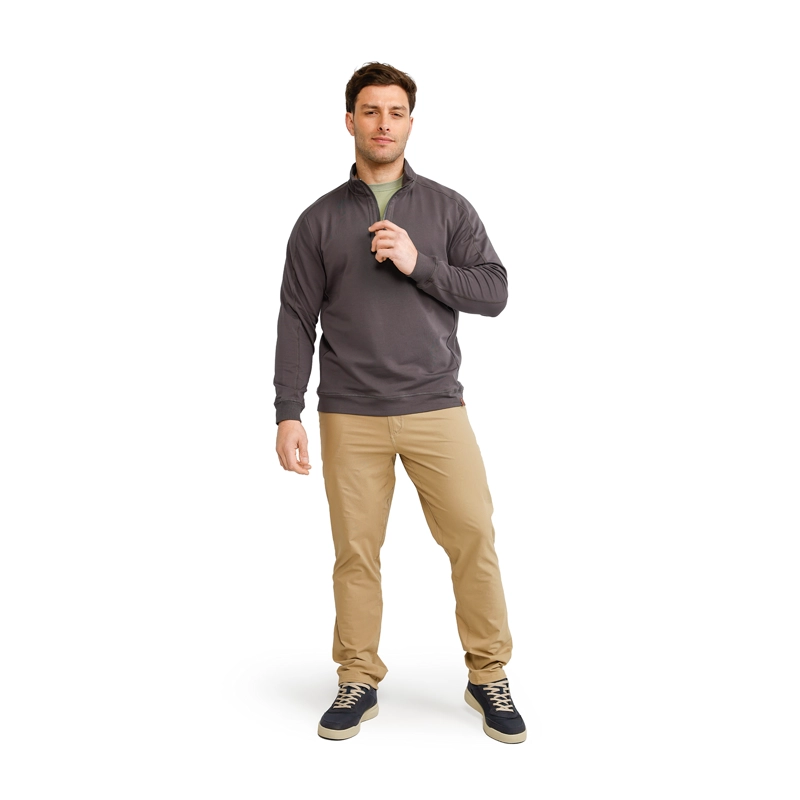 POLERON HOMBRE HALF ZIPPER PANAMA JACK - PJH035M | GRIS - 6