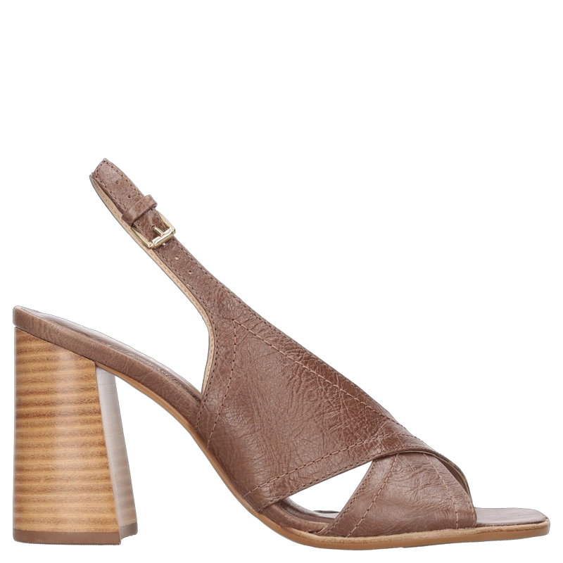 SANDALIA CASUAL MUJER POLLINI - POM0397 | MARRON OSCURO - 1