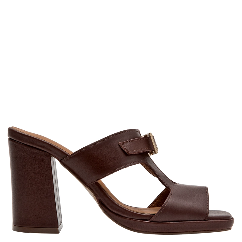 SANDALIA CASUAL MUJER POLLINI - POM0312 | MARRON OSCURO Caramelo 37