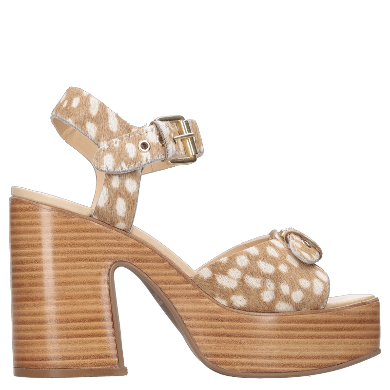 SANDALIA CASUAL MUJER POLLINI - POM0399 | MARRON OSCURO - 5