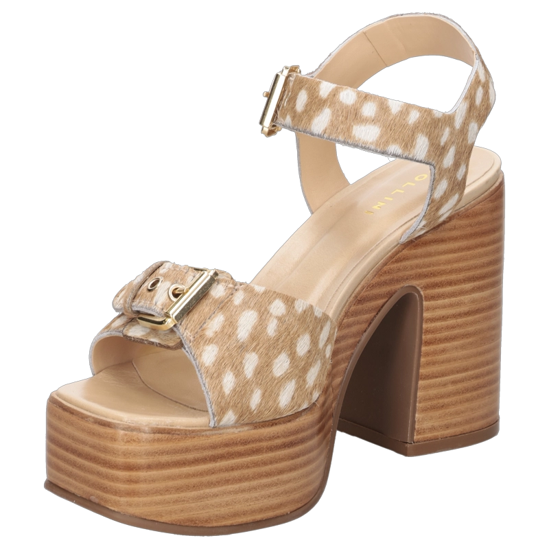 SANDALIA CASUAL MUJER POLLINI - POM0399 | MARRON CLARO - 4