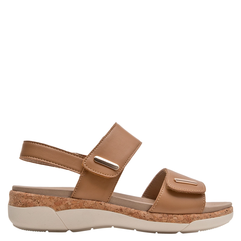 SANDALIA CASUAL MUJER 16 HRS - 16M0508 | MARRON CLARO - 1