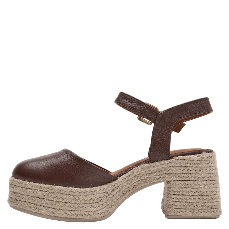 ALPARGATA CASUAL MUJER POLLINI - POM0368 | MARRON OSCURO - 3