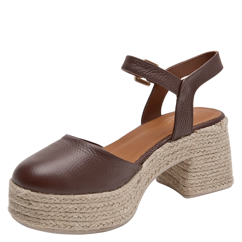 ALPARGATA CASUAL MUJER POLLINI - POM0368 | MARRON OSCURO - 4