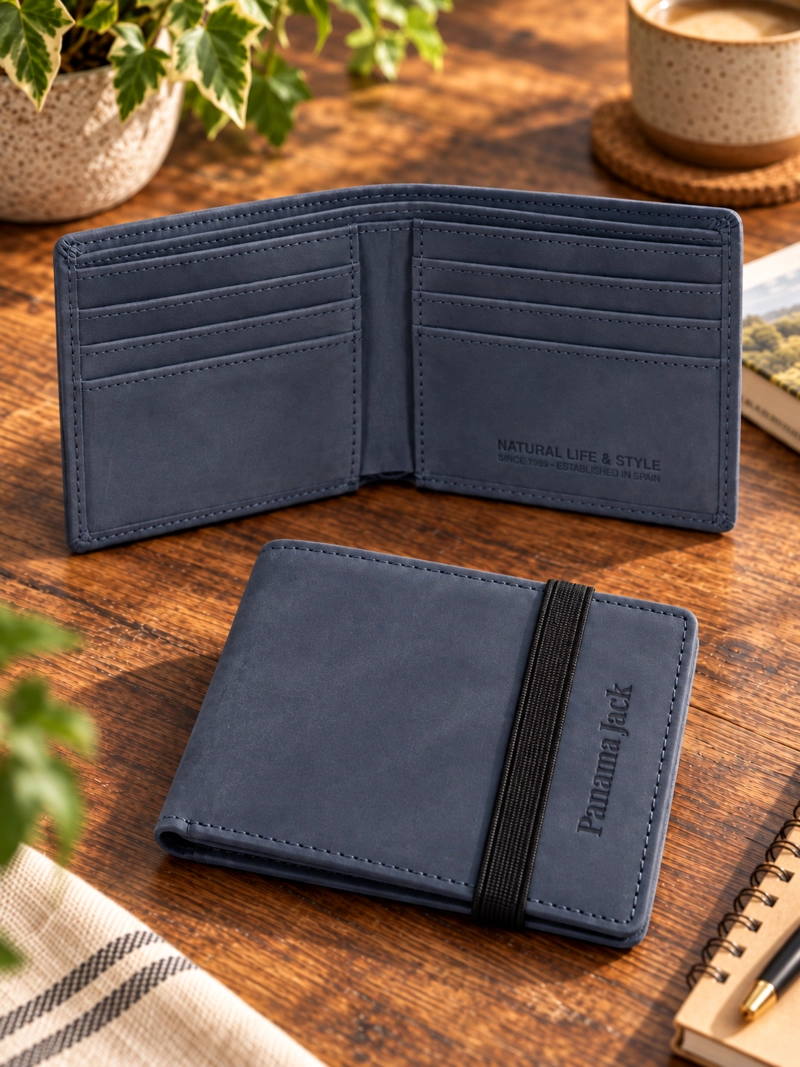 BILLETERA CUERO HOMBRE PANAMA JACK -F994 | AZUL - 1