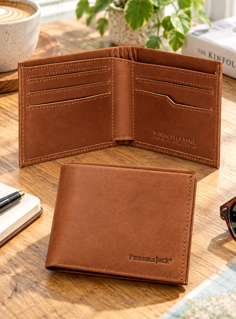 BILLETERA CUERO HOMBRE PANAMA JACK -F996 - 1