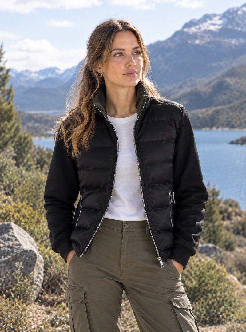 CHAQUETA TECNICA MUJER REPELENTE AL AGUA PROTECCION UV PANAMA JACK - PJMJ449 - 1