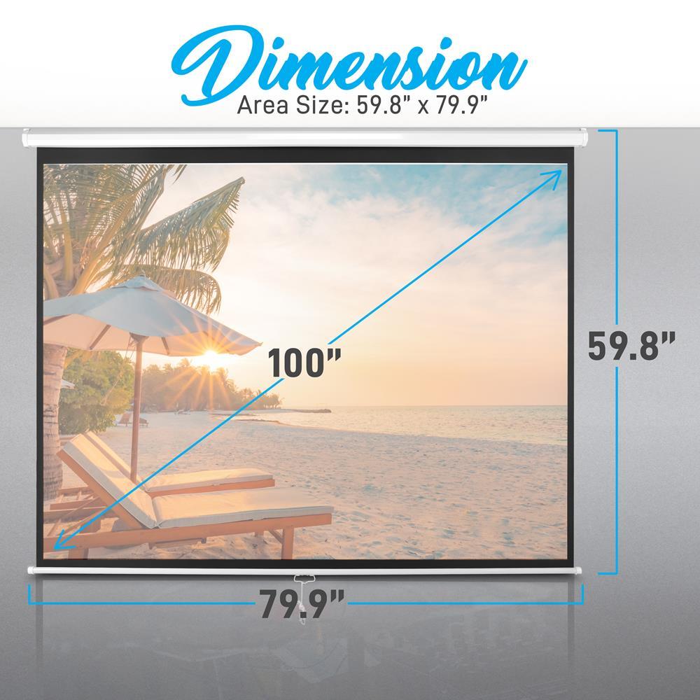 TELÓN PYLE PRJSM1006 PANTALLA PARA PROJECTOR ROLLER 150X200CM - 3