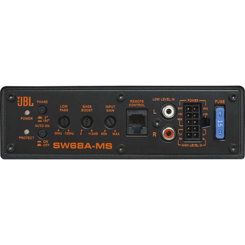 SUBWOOFER JBL AUTO AMPLIFICADO PLANO - 2