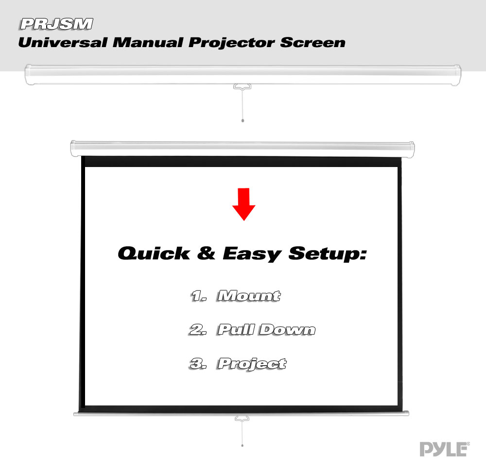PANTALLA TELON PYLE PARA PROYECTOR DE 72 PULGADAS - 3