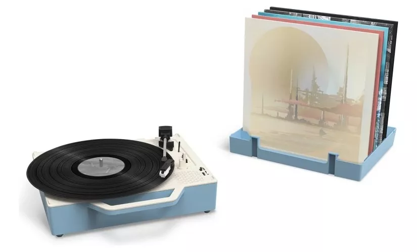 TORNAMESA VICTROLA RE-SPIN AZUL CON BLUETOOTH - 2
