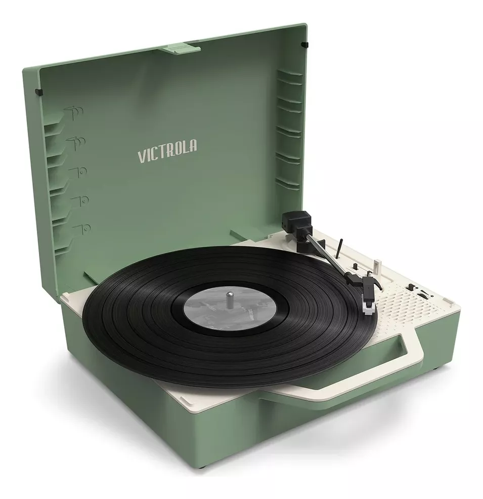 TORNAMESA VICTROLA RE-SPIN VERDE CON BLUETOOTH - 1