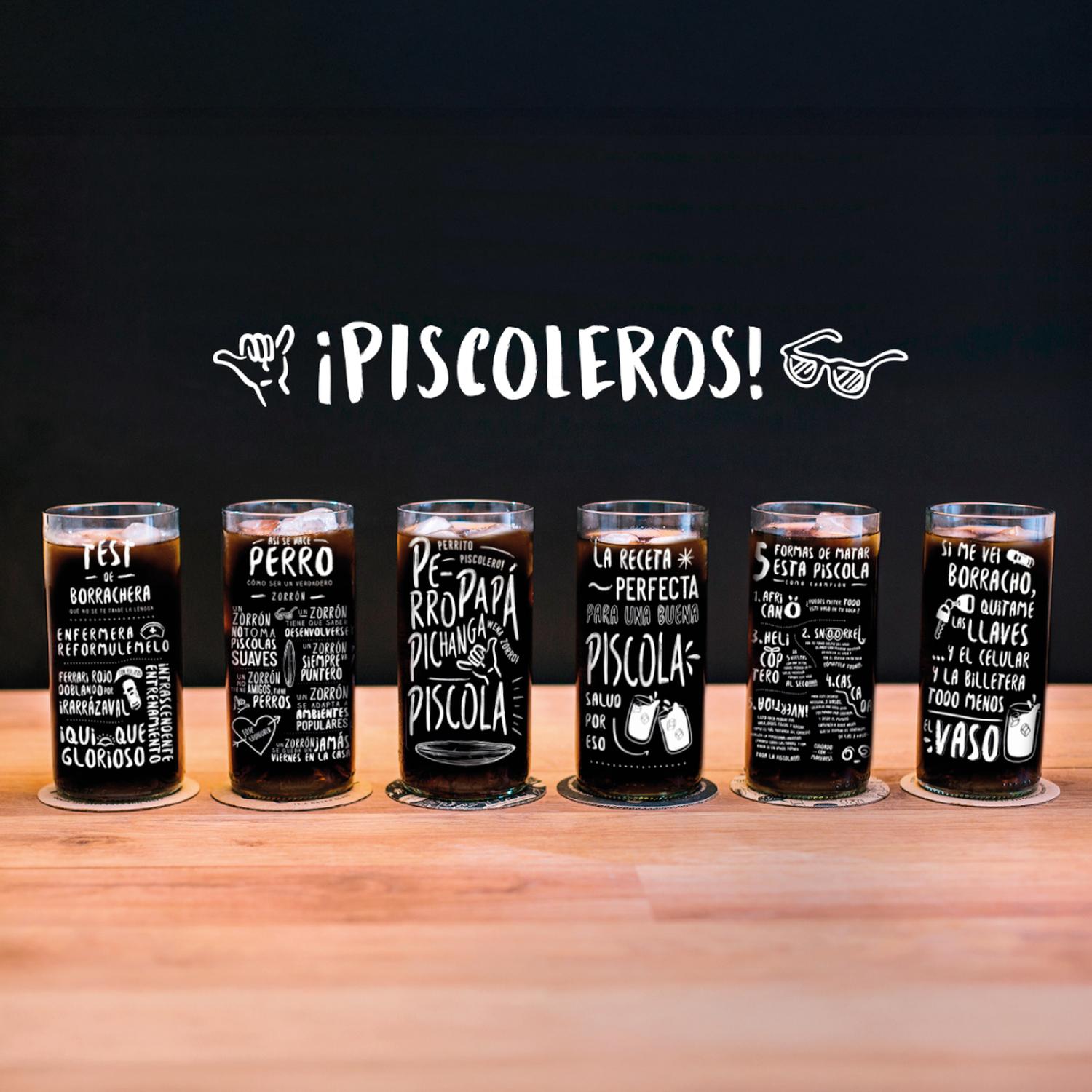 PISCOLEROS - JUEGO DE 6 VASOS - 500 ML - 2