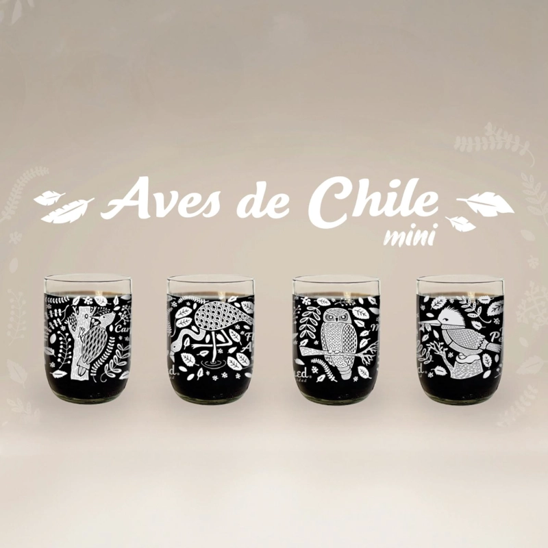 AVES DE CHILE MINI - JUEGO DE 4 VASOS - 200 ML - 2