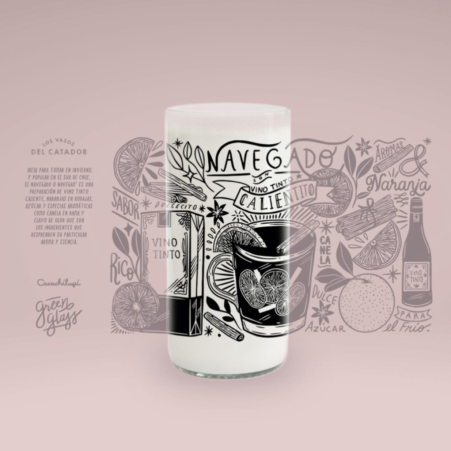 VASOS DEL CATADOR 6 VASOS DE TRAGOS TIPICOS CHILENOS - 500 ML - 4