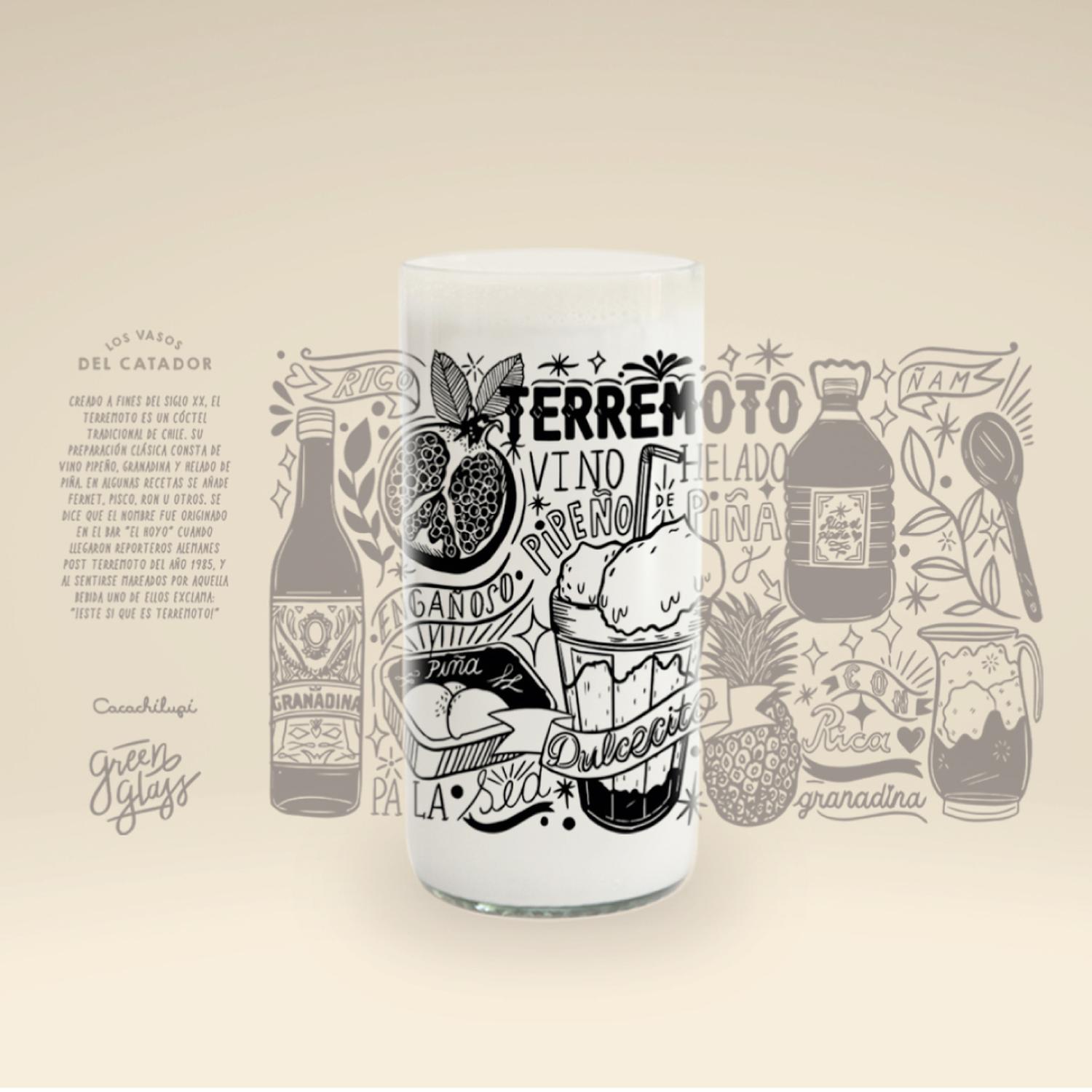 VASOS DEL CATADOR 6 VASOS DE TRAGOS TIPICOS CHILENOS - 500 ML - 5