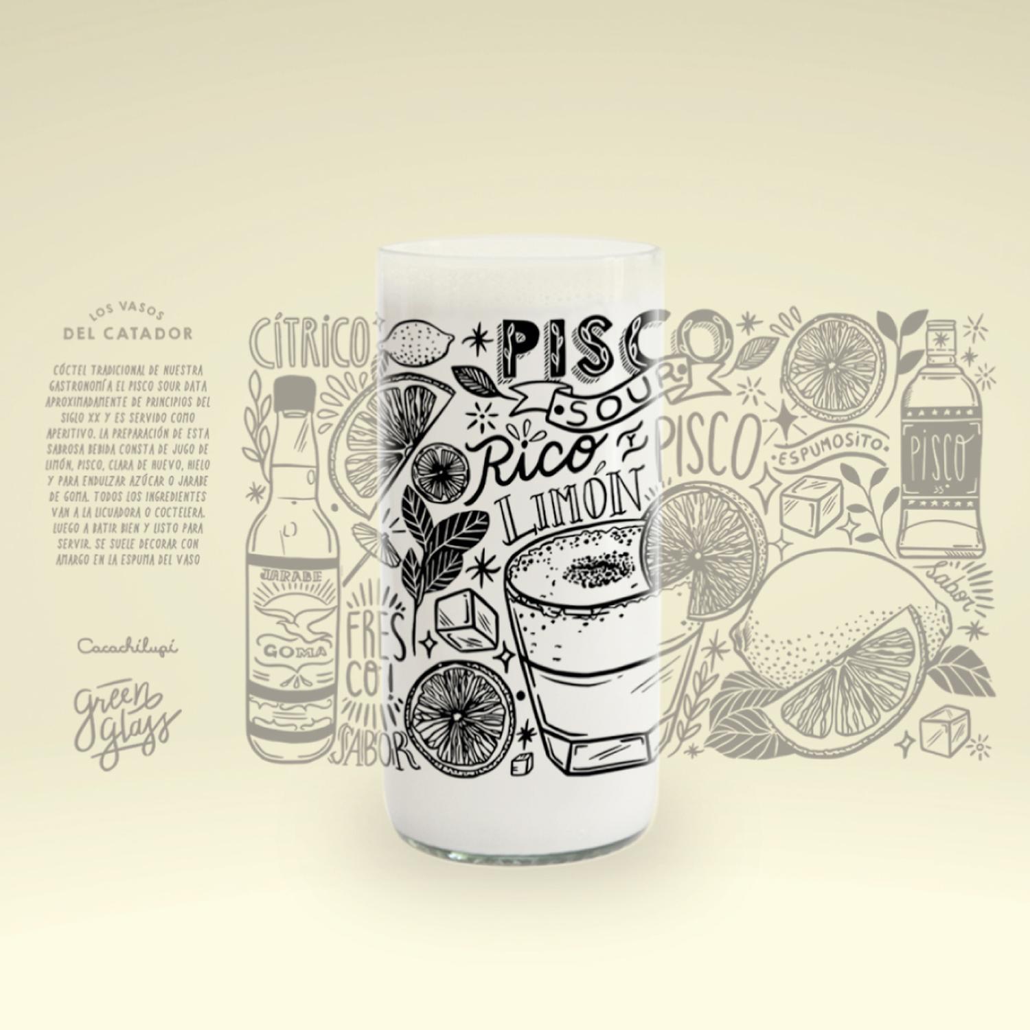 VASOS DEL CATADOR 6 VASOS DE TRAGOS TIPICOS CHILENOS - 500 ML - 7