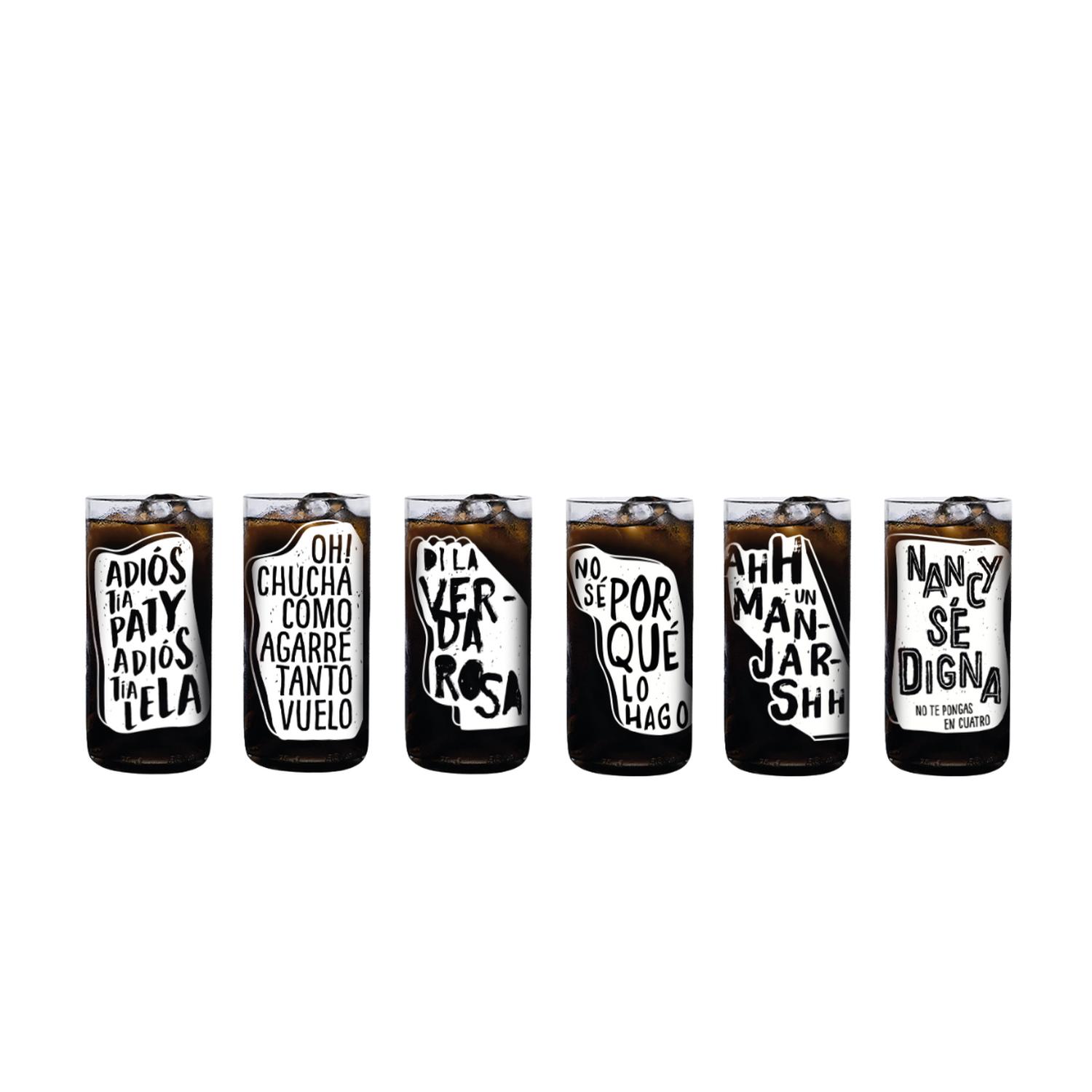 VIRALES - JUEGO DE 6 VASOS - 500 ML - 1