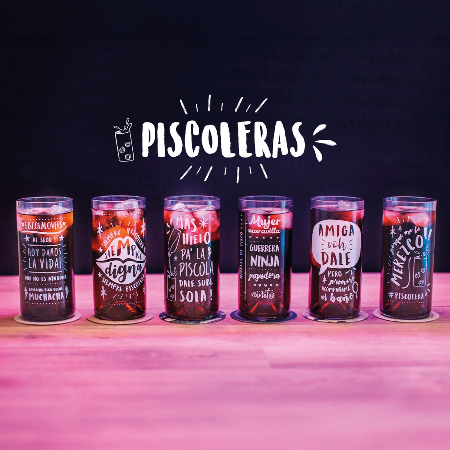 PISCOLERAS - JUEGO DE 6 VASOS - 500 ML - 2